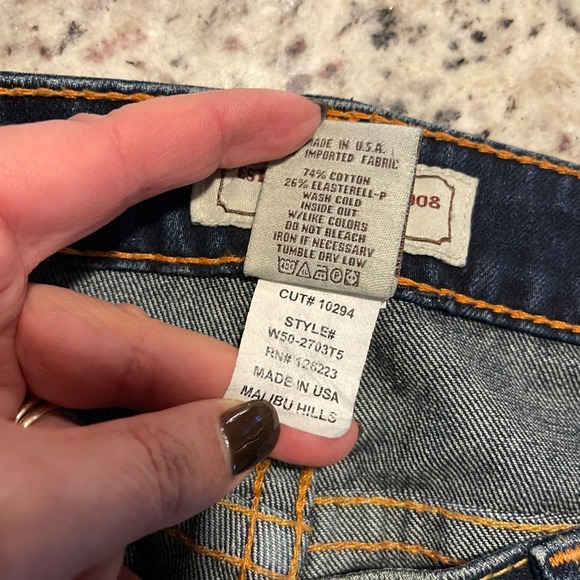 PRVCY Malibu Hills Bootcut Jeans Womens 31 Blue Y2K Low Rise W50-2703T5 Flare - Picture 7 of 10